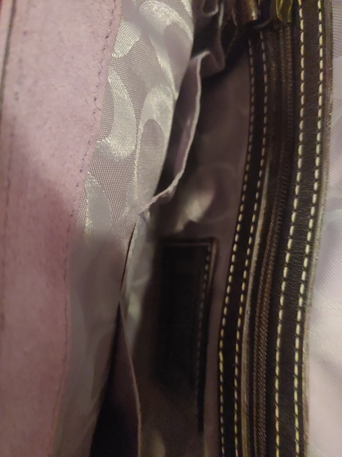 Coach Violet Rectangular Suede Shoulder Bag Handb… - image 13