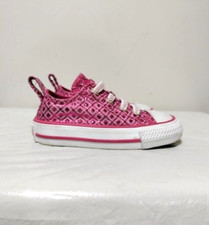 Converse All-Star Girls Stretch Low Top Lace-Up Shoes Sneakers Pink White