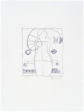 Richard Lindner, Marilyn was here, s/w, 57, Einzelblatt, NEU, Kunst