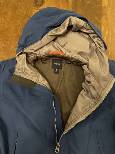 Gap Boys Rain Jacket Hooded Full Zip Lightweight Lined Youth Windbreaker Size M - Picture 4 of 11