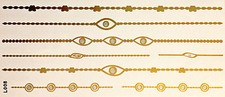 Flash Temporary Adhesive Tattoo Gold Silver 8 Pieces Bracelet Chain Foot Body L8
