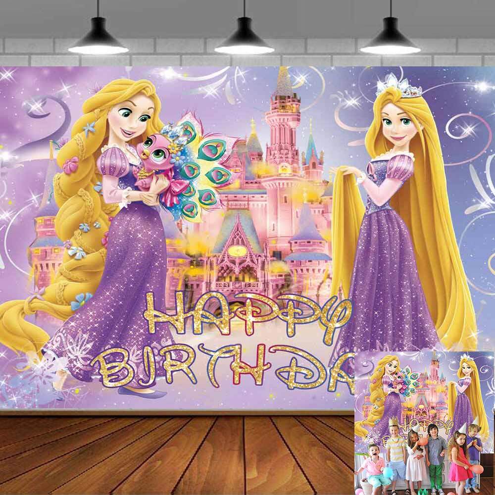 Tangled Rapunzel Princess Party Supplies Birthday Backdrop Girls