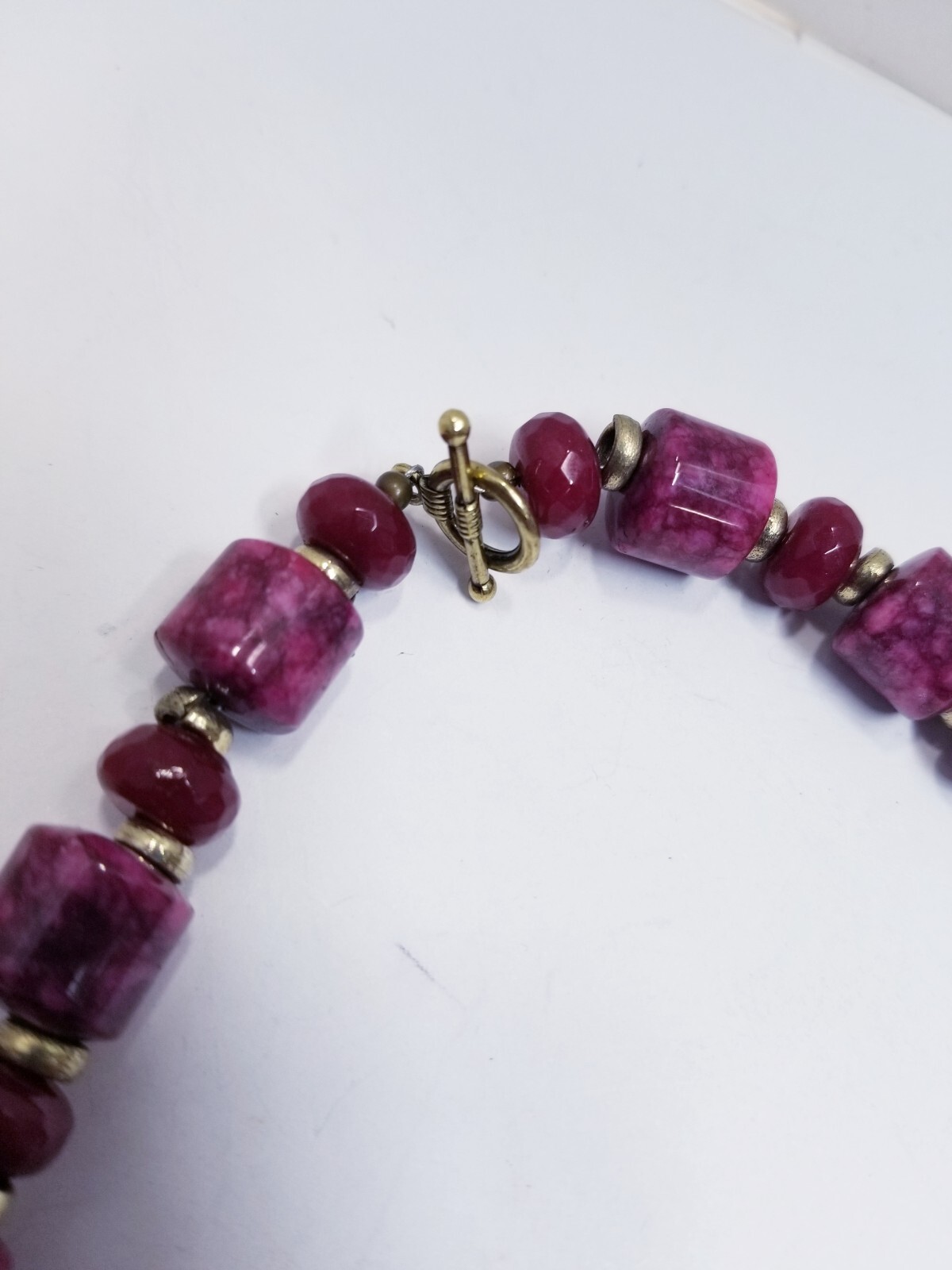 Handmade Multi-Stone Medallion Toggle Necklace - image 5