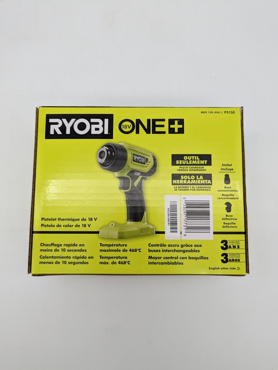 NEW Ryobi 18-Volt ONE+ Lithium-Ion Cordless Heat Gun (Tool Only) P3150  649661192763 | eBay