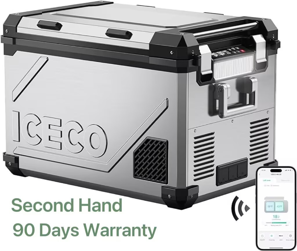 55L Dual Zone Portable Refrigerator Bluetooth Controlled for Truck  Car and Home