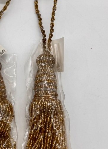 Wiener Borten Draperie Perlen Raffhalter Set Gold oder Klar/Gold NEU - Ihre Wahl - Bild 14 von 20