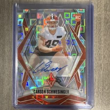 Panini 2025 Phoenix Rookie Autograph Carson Schwesinger Browns #201
