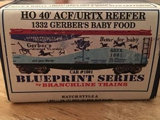 HO Branchline Trains 1332 Gerber’s Baby Food 40’ ACF URTX Reefer Unassembled Kit
