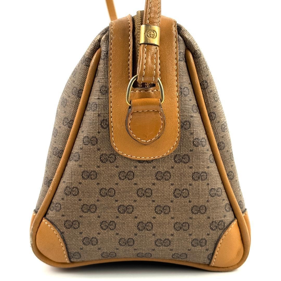 Gucci Micro GG Pattern Brown Leather Shoulder Bag… - image 4