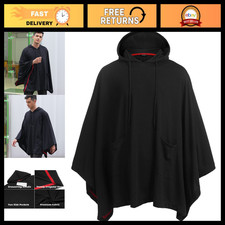Unisex Casual Hooded Poncho Cape Cloak Fashion Hoodie Pullover with Pocket