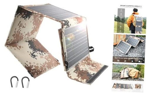 13W Portable Solar Panel, Portable Solar Charger 22% High Efficiency IP67