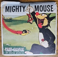 Vintage 1958 Mighty Mouse View Master 3 Reel Set Book Packet B526