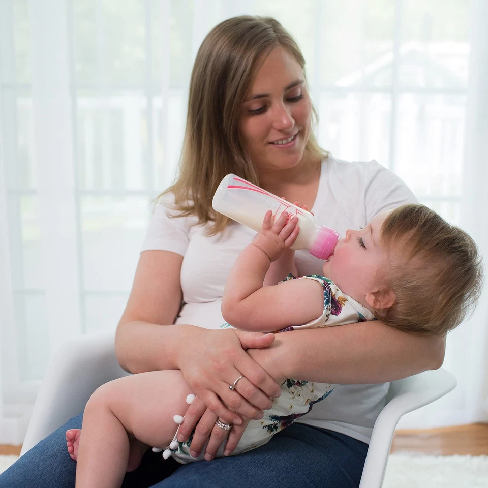 Biberón anticólicos Dr Brown's 6 unidades rosa sin Bpa pezón de flujo natural Foto 4 de 4