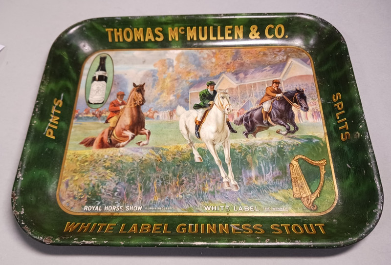 Pre-Prohibition Thomas McMullen & Co. White Label Guinness Stout beer tray