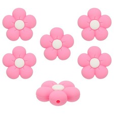 Knitting Needle Point Protectors, 6Pcs Needle Tip Stoppers Flower, Rose Red