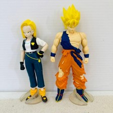 FIGURE Dragon Ball Z Super Saiyan Son Goku and Android 17 Sofubi 13 16 cm
