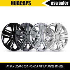 15-inch 4 Pack Steel Wheel Rim Covers Hub Caps For Honda Fit 2009-2020 Hubcaps