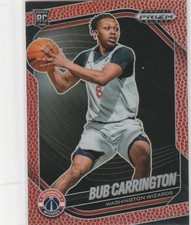 BUB CARRINGTON 2024-25 Prizm Black Orange Basketball Prizm RC (132/225) #92 B