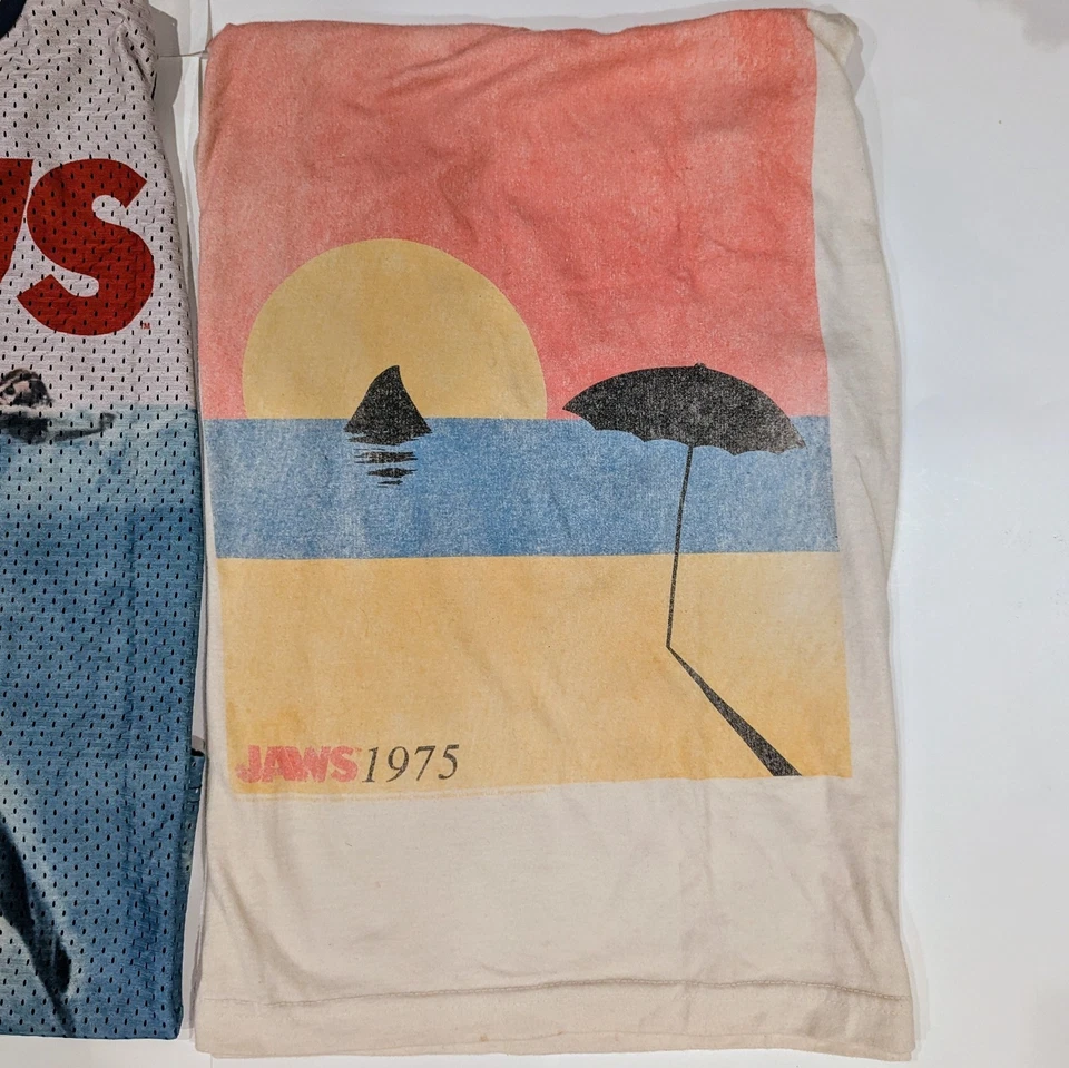 Jaws Tank Top Shark Horror Movie 50 Vintage Shirt Large Lot Of 3 - Image 4 of 4