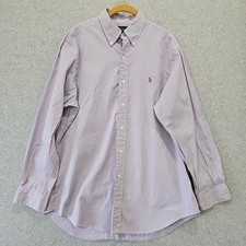 Ralph Lauren Polo Button Down Oxford Shirt Classic Fit Men's 16 32/33 Purple...