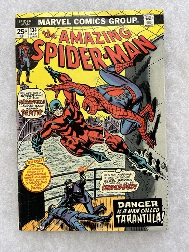 Amazing Spiderman #134 Marvel 1974 1st App Tarantula 2nd App Punisher FN- - FN+