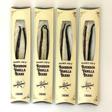 4 x 2 Trader Joe’s Bourbon Vanilla Beans Bourbon Infused Exp 12/2027 Sealed