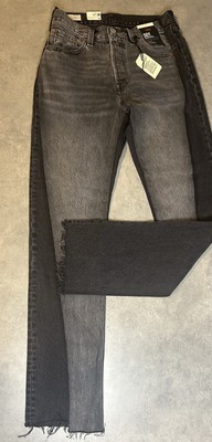 Levi's 501 Premium Jeans Men 27x32 RARE Black/Gray Spliced Two Toned Street ''E''