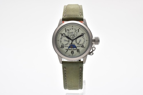 SEIKO V33F-6C50 ALBA Field Gear Moon Phase Luminous Vintage Men's Watch Japan - Imagen 3 de 12