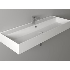 SIMAS AGILE LAVABO 121 CM MONOFORO DA APPOGGIO O SOSPESO BIANCO MATT