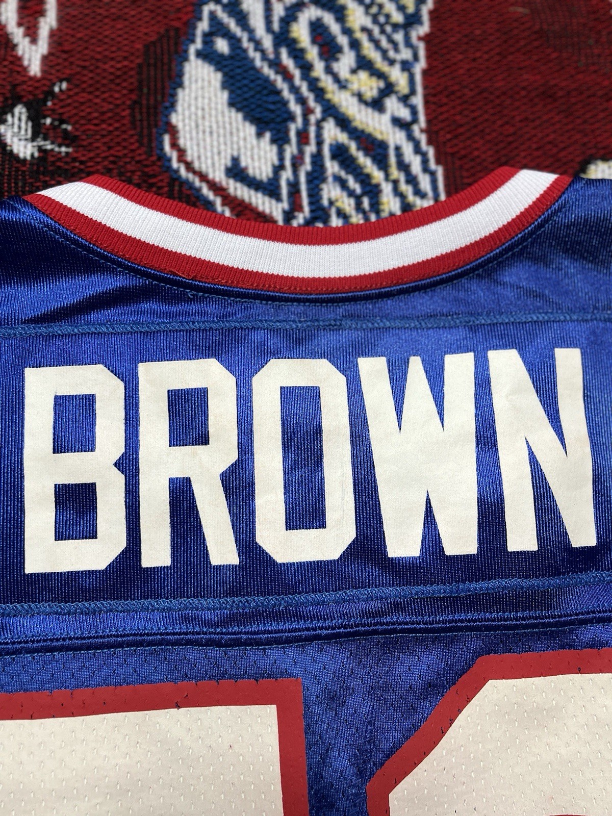 Vintage Buffalo Bills Logo Athletic Jersey Ruben Brown #79 Pro Cut Size 52