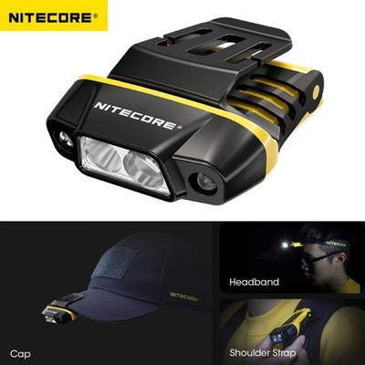 Nitecore NU11 Clip-On Cap Light Rechargeable Headlight White Red LEDs Flashlight