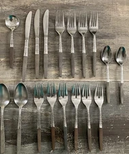 Vintage Interpur japan Flatware Spoons Forks Knives 18 Pieces