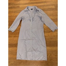 Talbots Women's Blue Striped Knee Length Shirt Dress - Size 8 b10