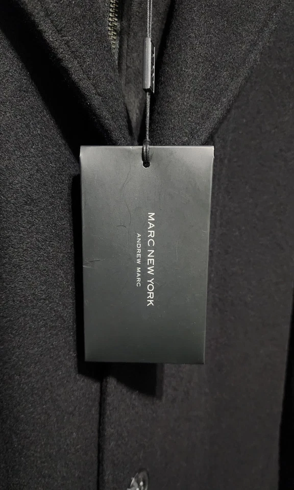 Marc New York Andrew Marc Wool Blend Overcoat Black XL - Image 3 of 4