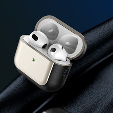 For AirPods Pro 3/2/1 AirPods 3/4 Case Leather TPU Shockproof Cover Lanyard