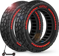 10x2.50 E-Scooter Solid Tire 2PCS for Segway Ninebot Max G30 Series (Red)