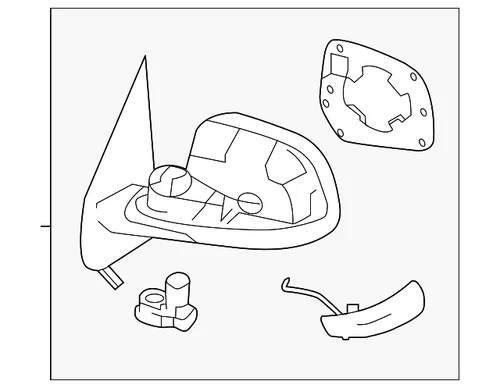 Genuine Nissan Mirror Assembly 96302-3AN5A
