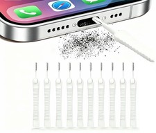 10 Pack Phone Charge Port Cleaning Tool kit,Anti-Clogging Mini Brushes White