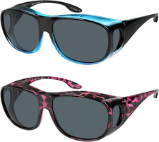Fit over Wrap Sunglasses Polarized Lens Wear over Eyeglasses 100 UV Protection