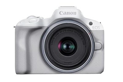 Canon EOS R50 Mirrorless Camera with RF-S18-45 Standard Zoom Lens Kit (White