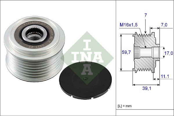 Schaeffler INA Generatorfreilauf 535 0053 10 FüR Renault Opel Nissan Mascott X70-image