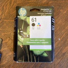 Genuine New HP 61 Black  Color Ink Cartridges Combo CR259FN 02/2026