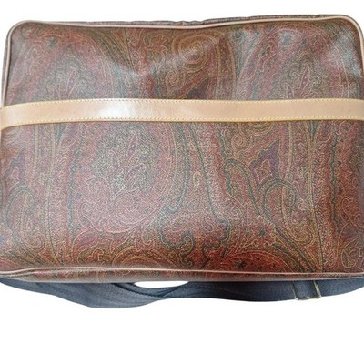 ETRO Paisley Shoulder Bag PVC Coated Canvas Orange Lining