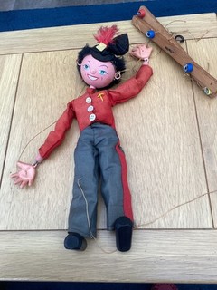 Vintage Pelham Puppet Fritzi Soldier boy strings are broken unboxed #X21