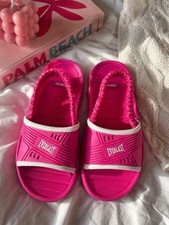 Girls Everlast Pink Slide Sandals Size 9 Kids Bright Neon Summer Shoes