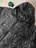 Patagonia Nano Puff Hoody Men’s M Black Gray PrimaLoft Jacket 84030 FA17
