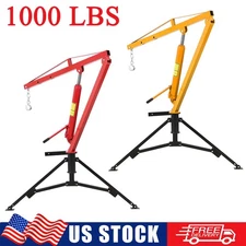 Hydraulic Pickup Truck Crane Hitch Mounted Crane 1000 lbs 360° Swivel Hoist Lift