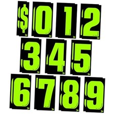 Pcs 7 1/2 Vinyl Number Decals Large Chartreuse Windshield Pricing Stickers 22
