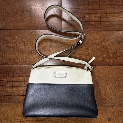 Kate Spade Grove Street Millie Crossbody Bag - Black/Cement Leather 
