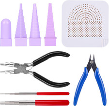 Wire Wrapping Jewelry Making Kit with Mandrels, Bending Jig, Pliers Wires Shapin